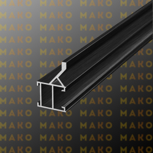 Профиль вертикальный MS145 Черный браш (A25)